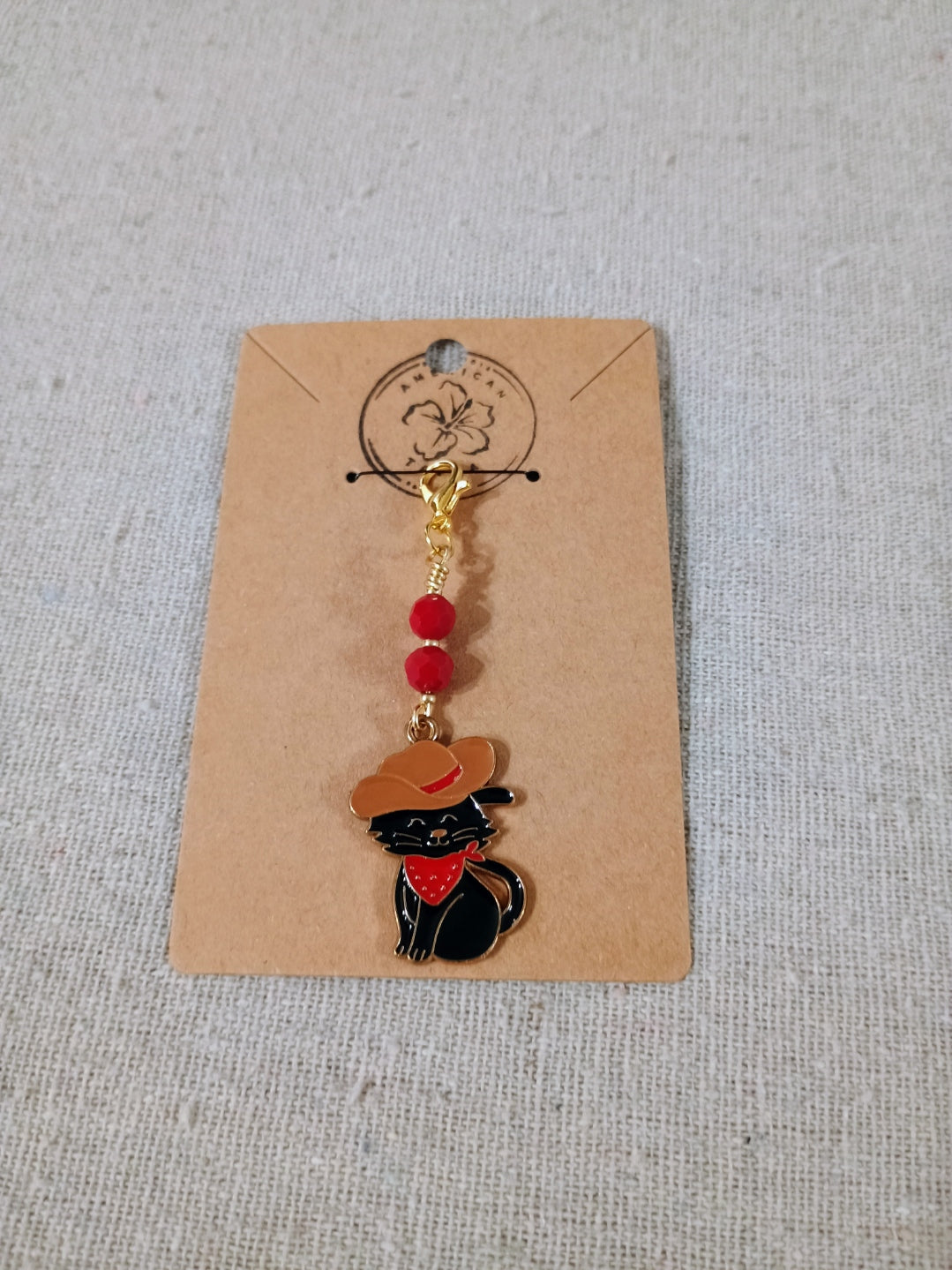 Cowboy Cat Clip-On Charm