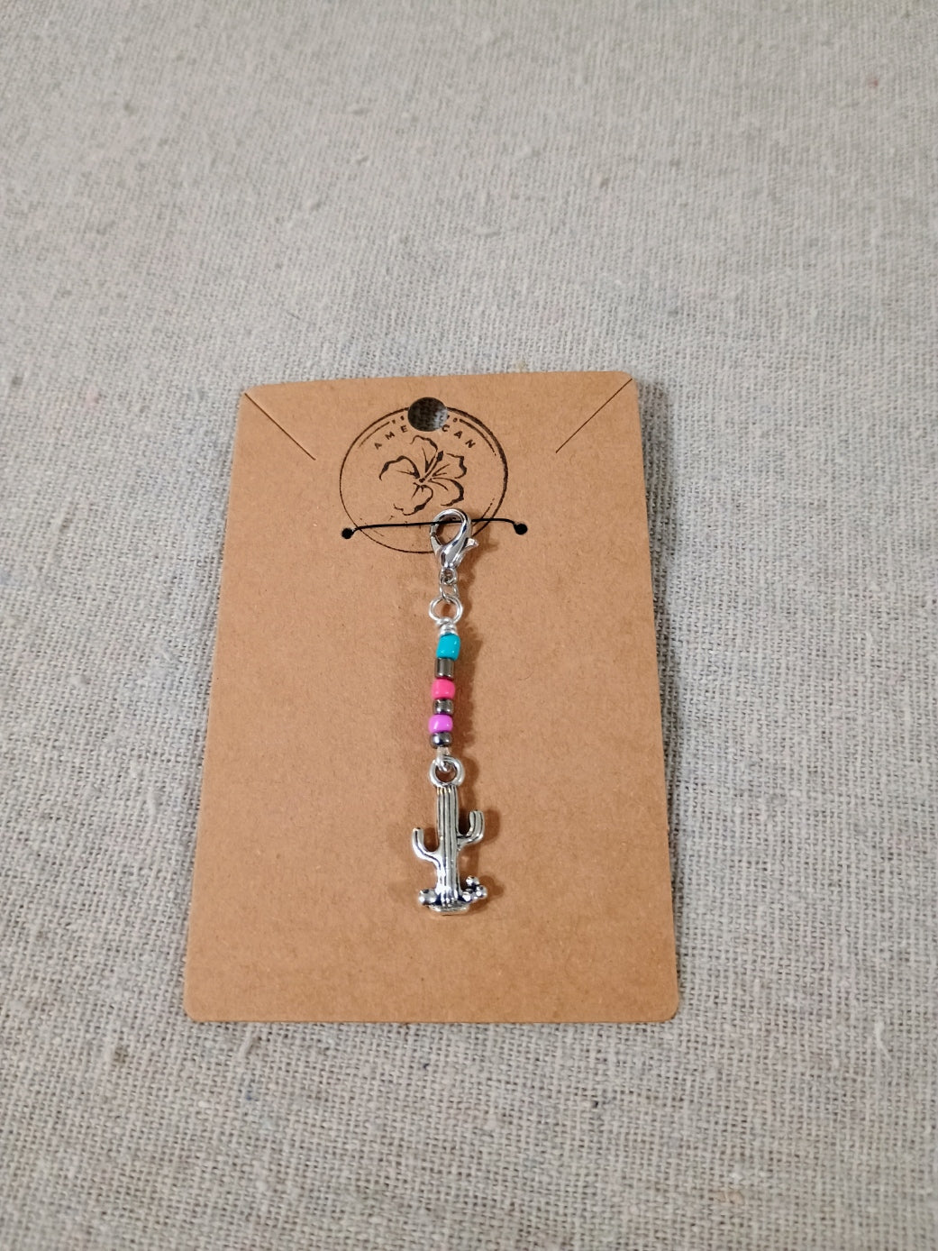 Colorful Cactus Clip-On Charm