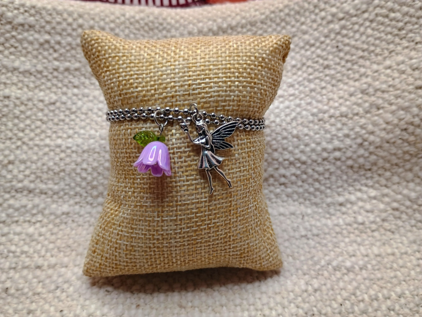 Girls Fairy & Flower Charm Bracelet Set