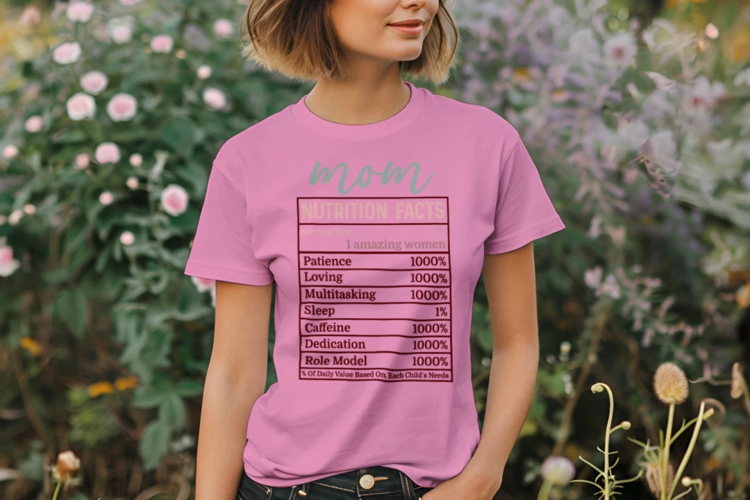 Mom Nutrition Facts Graphic T-Shirt | Junior Fit