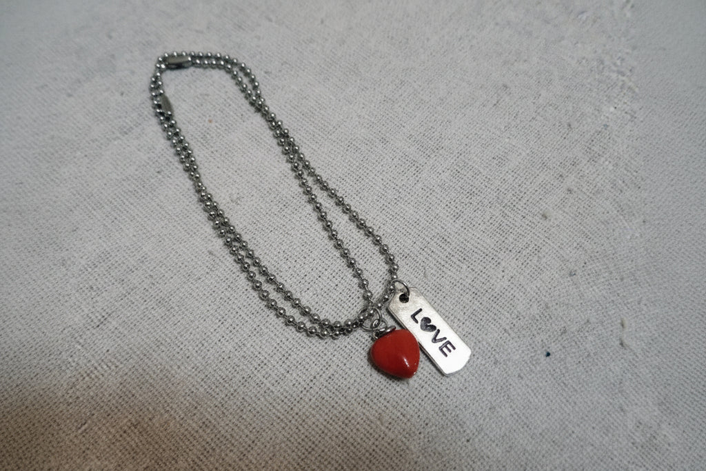 red jasper heart bracelrt