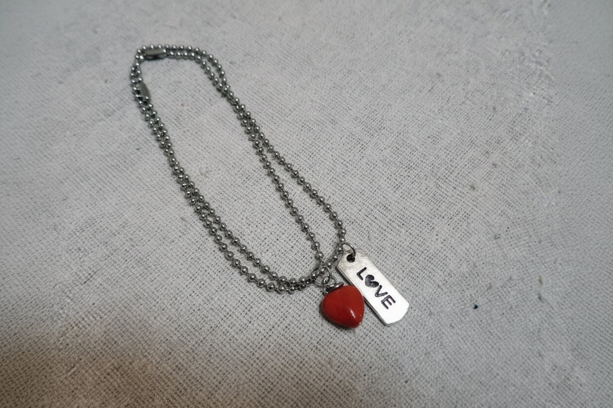 red jasper heart bracelrt