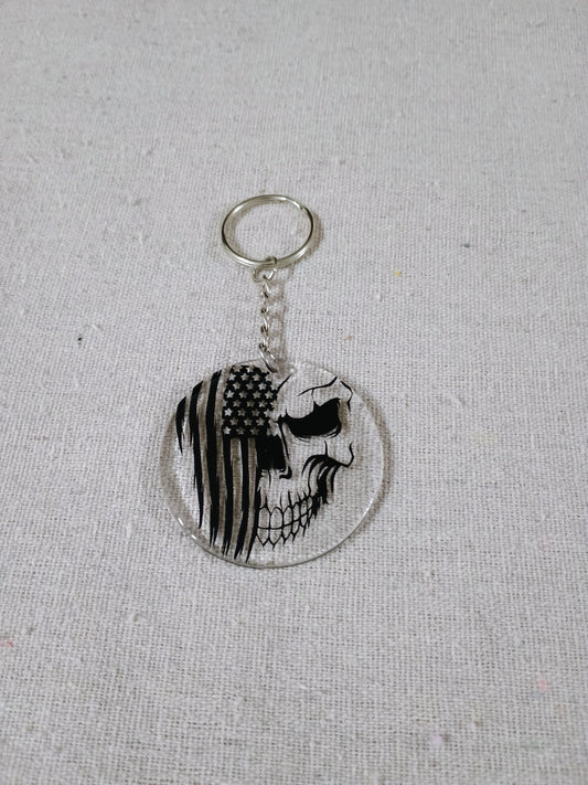 Punisher American Flag Keychain