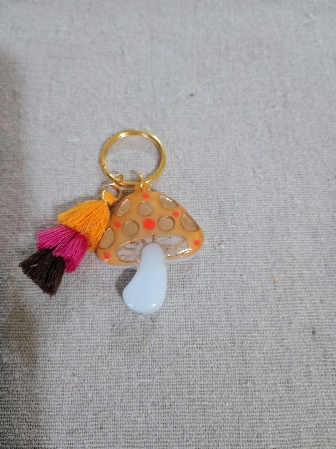 Mushroom Tassel Keychain