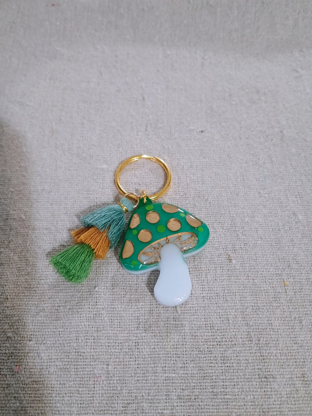 Mushroom Tassel Keychain