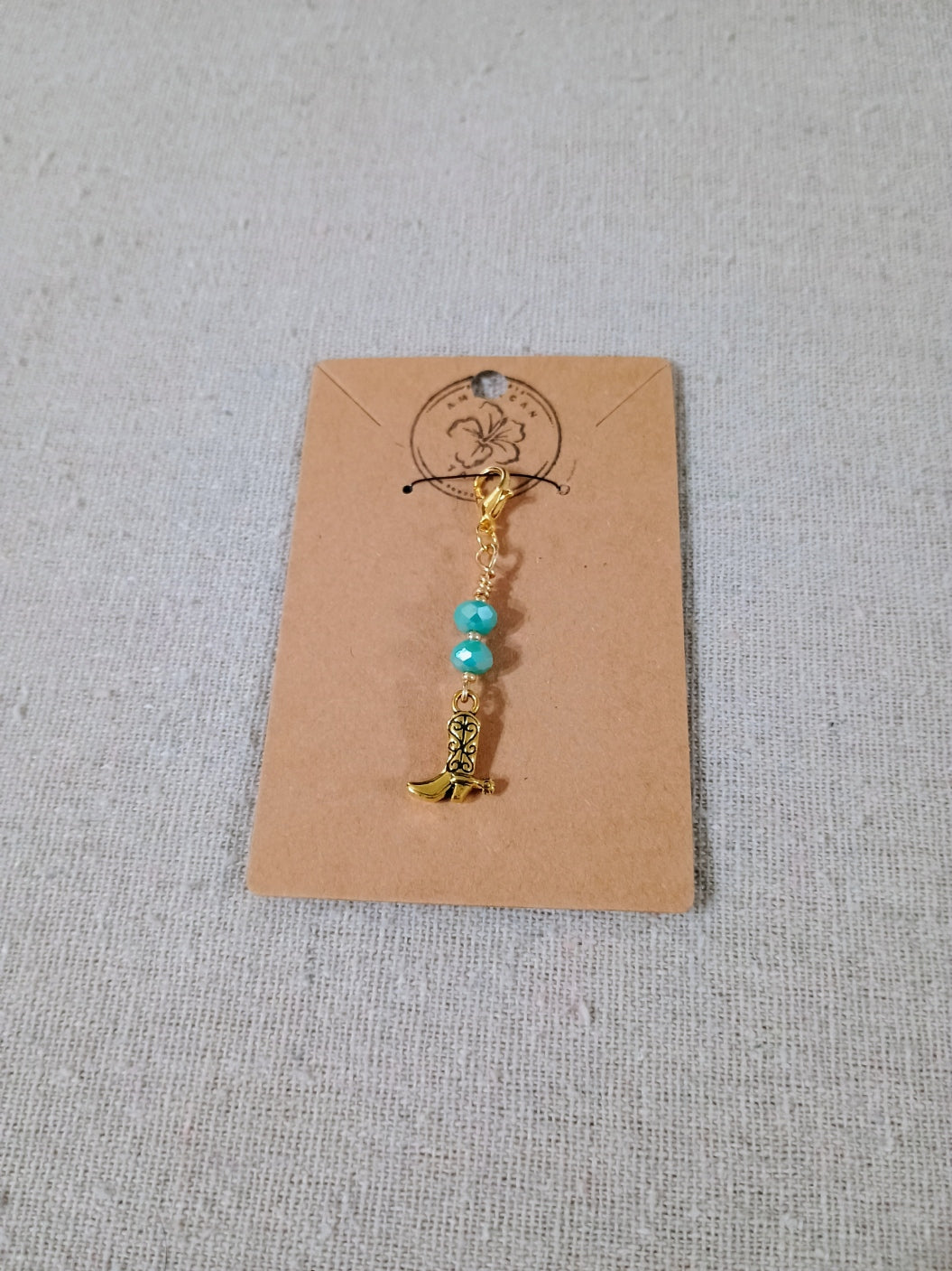 Turquoise Cowboy Boot Clip-On Charm