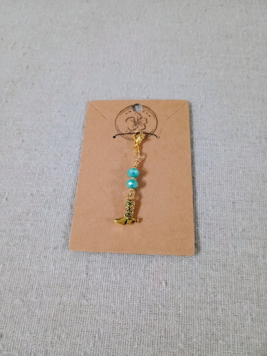 Turquoise Cowboy Boot Clip-On Charm
