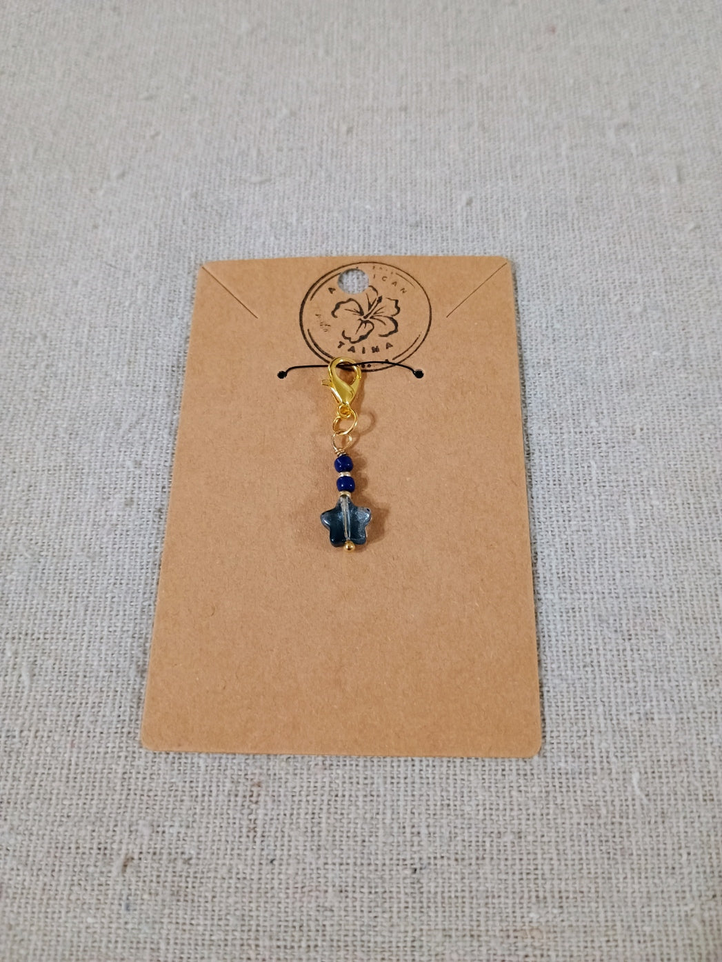 Blue Star Glass Clip-On Charm