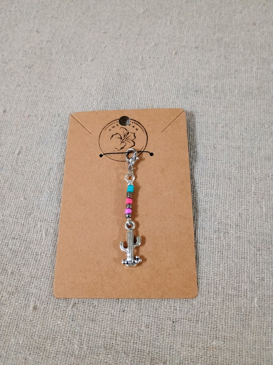 Colorful Cactus Clip-On Charm