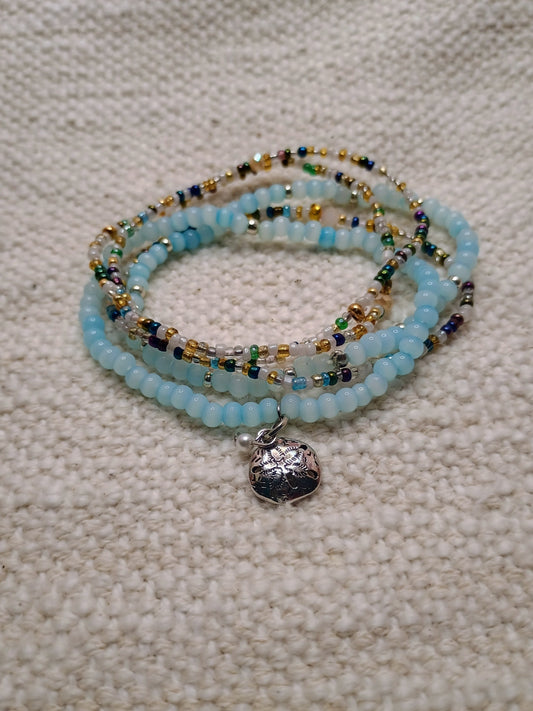 Mar Azul Sand Dollar Bracelet Stack