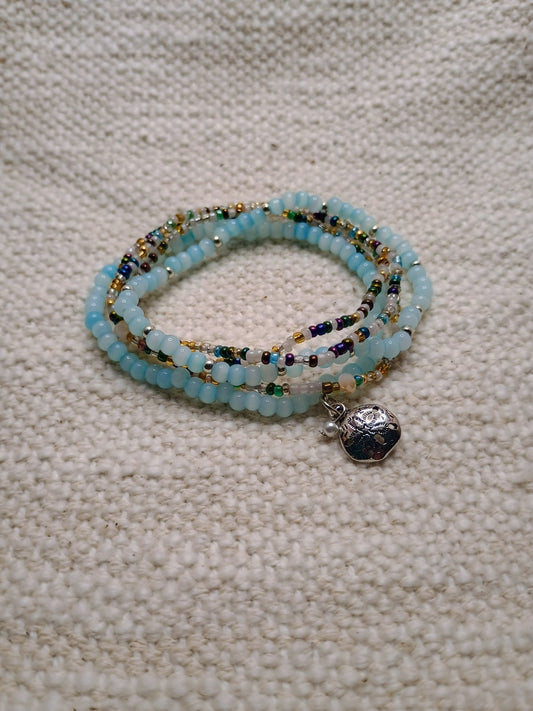 Mar Azul Sand Dollar Bracelet Stack
