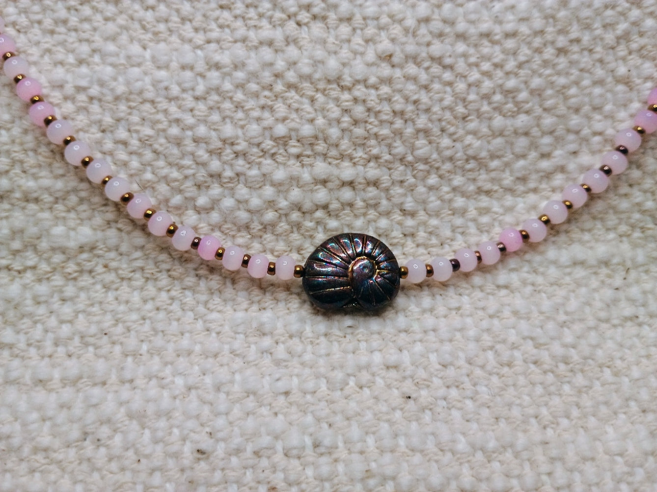 Caracola Rosa Beaded Jewelry Set | Necklace & Bracelet