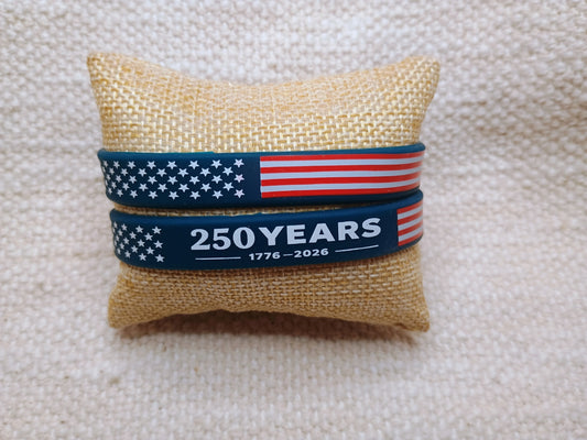 USA 250 Years Anniversary Silicone Bracelet | 1776–2026