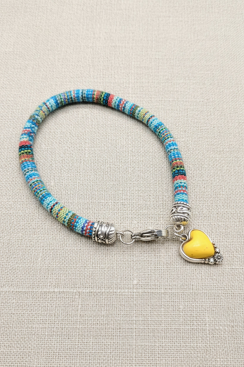 Boho Heart Charm Bracelet