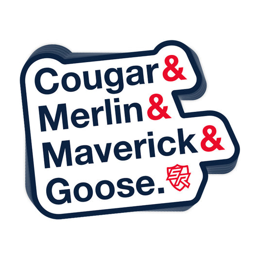 Cougar & Merlin & Maverick & Goose Decal