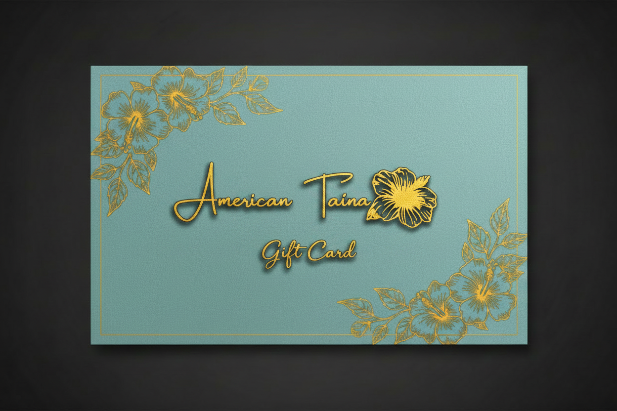 American Taina Gift Card - Gold Flowers