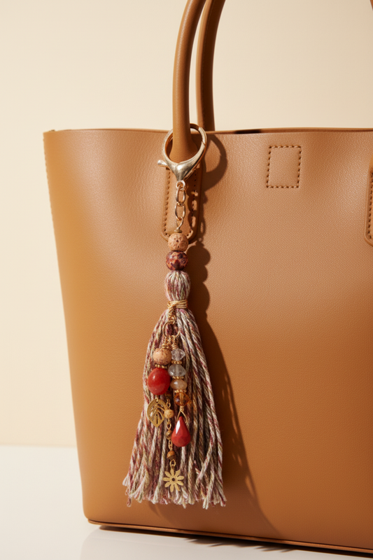 Boho Tassel Keychain Lifestyle Mockup