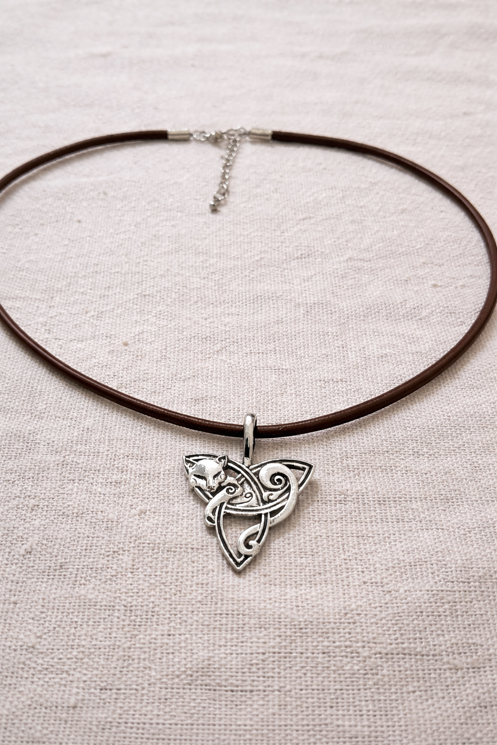 Celtic Fox Pendant Necklace