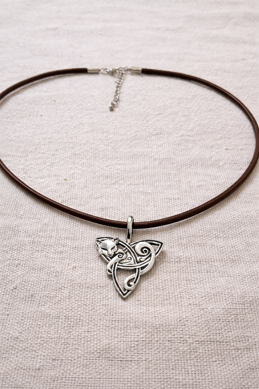 Celtic Fox Pendant Necklace