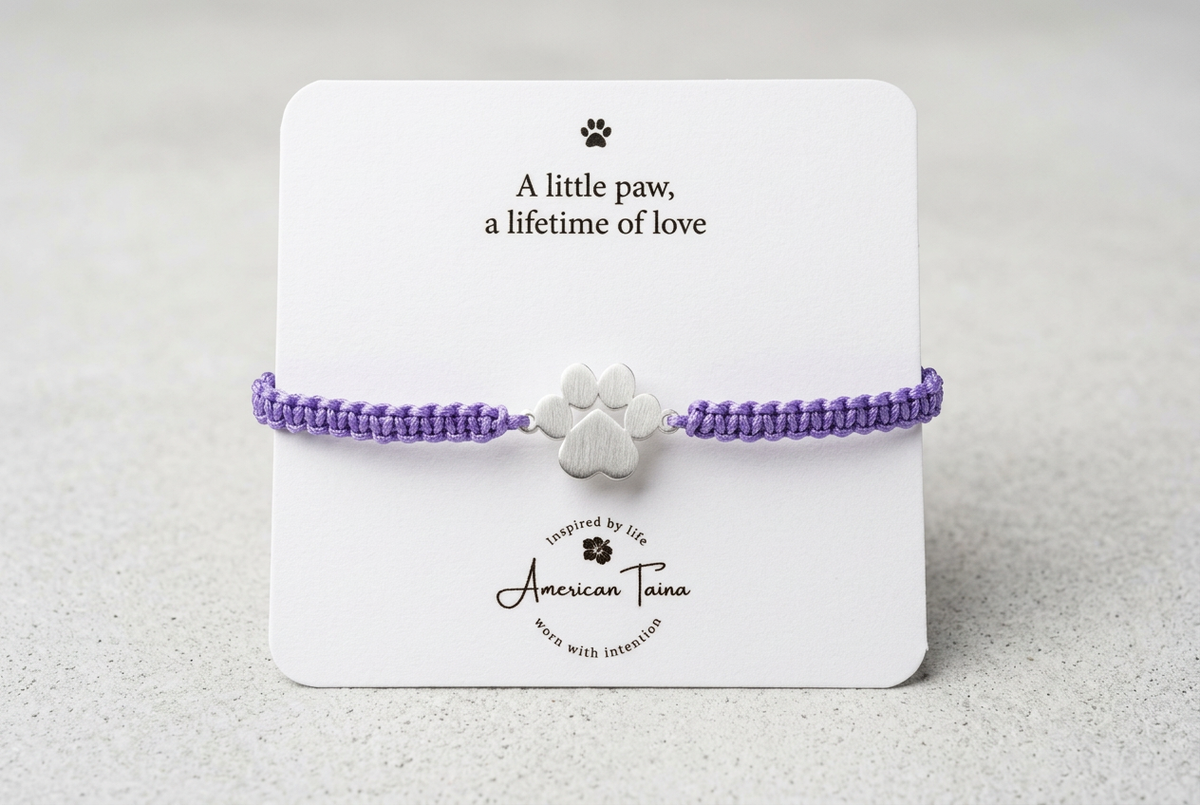 lilac paw bracelet,