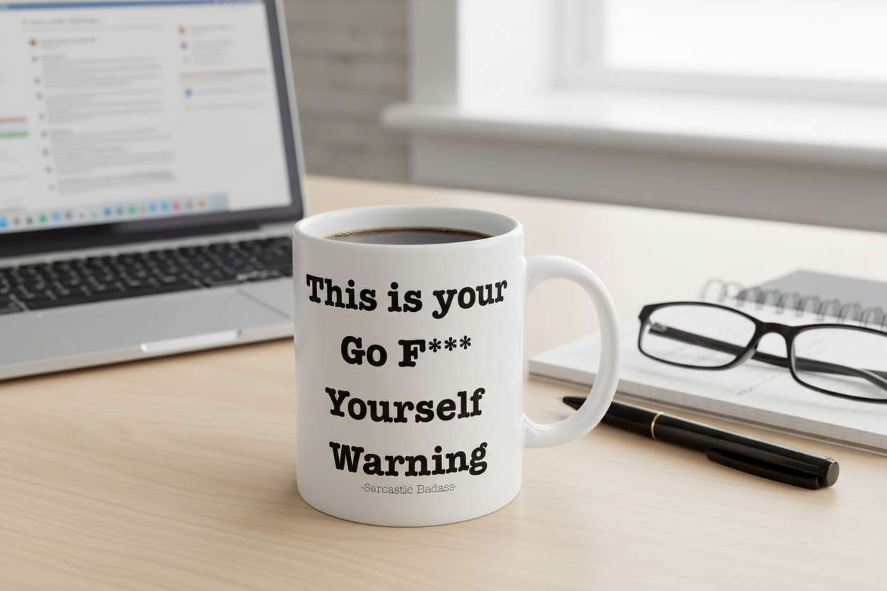 Go F*** Yourself Warning Mug Mockup