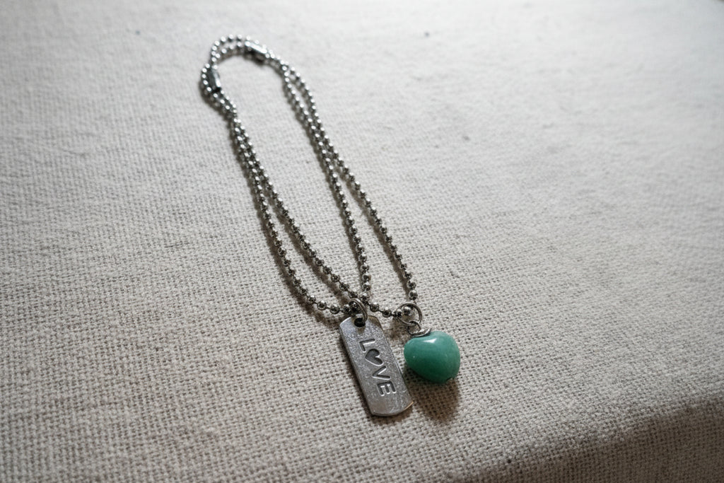 green adveturine heart bracelet