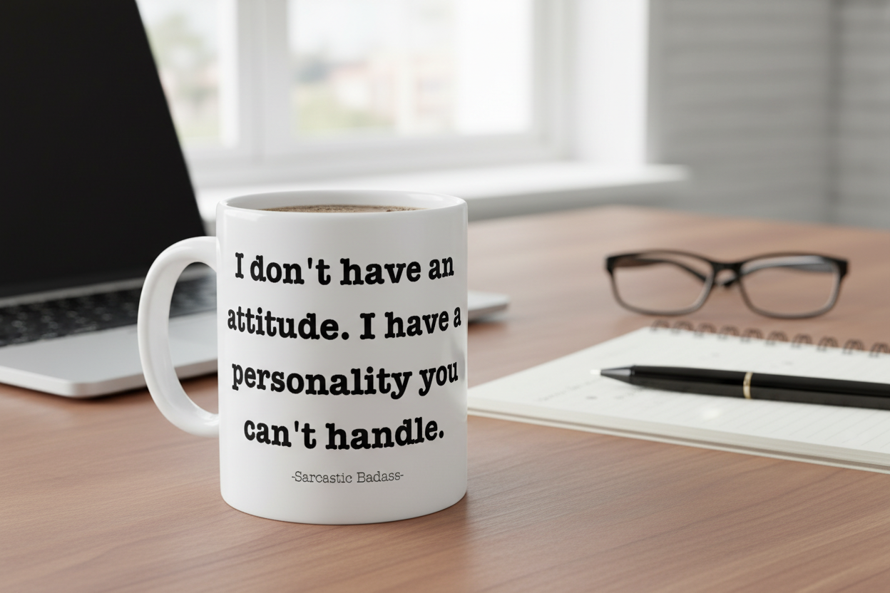 I Don't Have an Attitude Mug Mockup