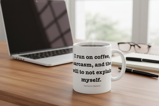 I Run On Coffee Mug Mockup