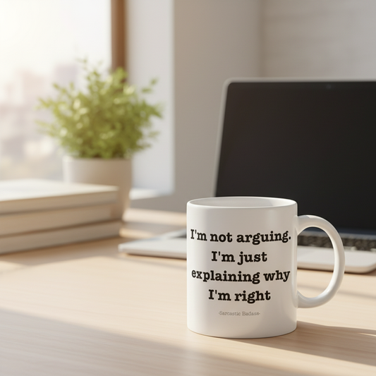 I'm Not Arguing Mug Mockup - Brand Font