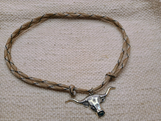 Men's Longhorn Paracord Necklace
