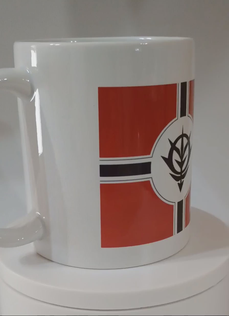 Mobile Suit Gundam Mug - Zeon Flag & Green Zaku II | Gundam Coffee Mug