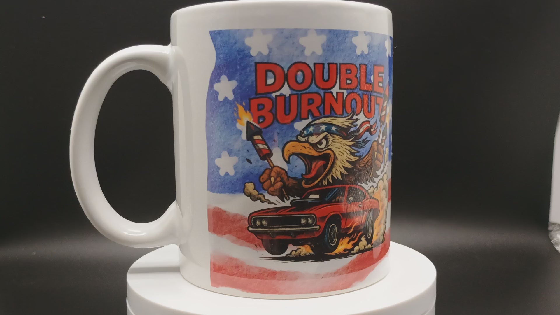 Double Burnout Patriotic Mug 11oz - American Flag Coffee Gift