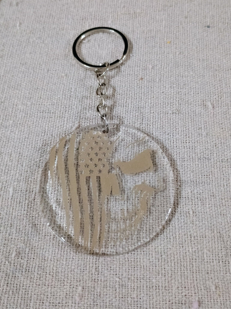 Punisher American Flag Keychain