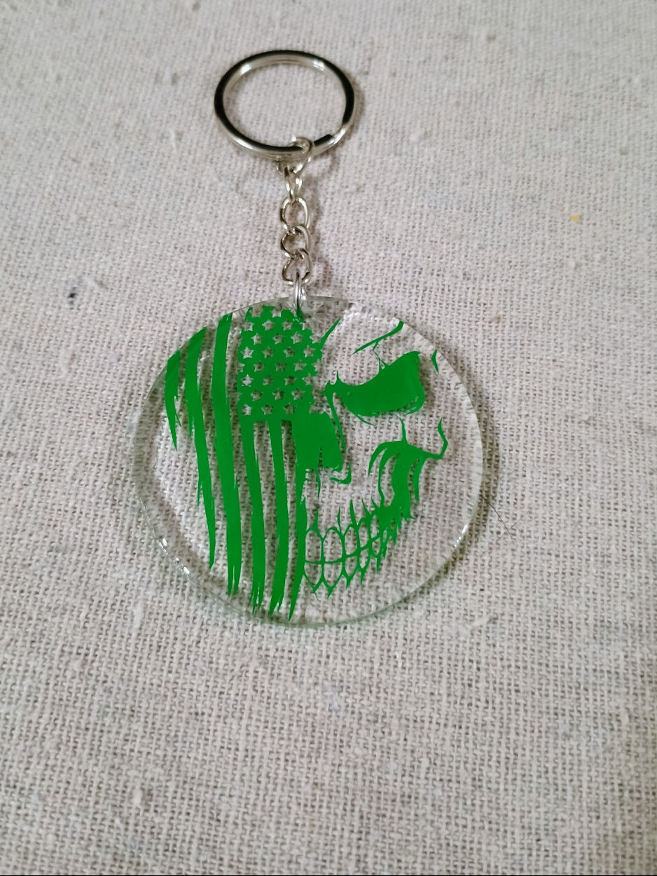 Punisher American Flag Keychain