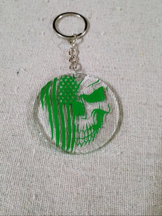 Punisher American Flag Keychain