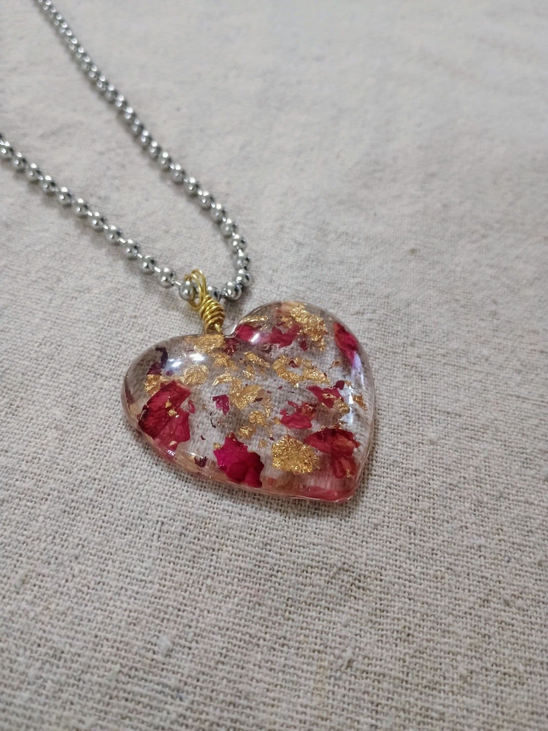 Forever Blooms Rose Heart Necklace